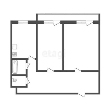 2-комнатная квартира: Томск, проспект Фрунзе, 224 (62 м)