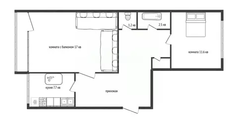 2-к кв. Смоленская область, Ярцево просп. Металлургов, 26 (49.1 м)