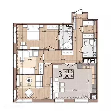 3-к кв. Рязанская область, Рязань Московский р-н, проезд 4-й ...