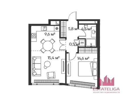 1-к кв. Москва Летниковская ул., 11к1 (51.5 м)