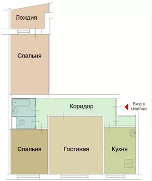 3-к кв. Москва бул. Матроса Железняка, 21 (60.1 м)
