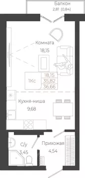 1-к кв. Алтай, Майминский район, с. Майма ул. Энергетиков (36.66 м)