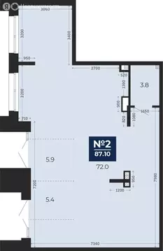 Помещение свободного назначения (87.1 м)