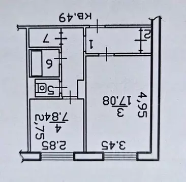 1-к кв. Белгородская область, Старый Оскол Буденного мкр, 6 (39.0 м)
