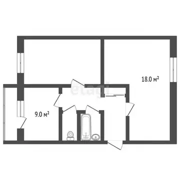 2-к кв. Смоленская область, Смоленск ул. Пржевальского, 12 (52.5 м)