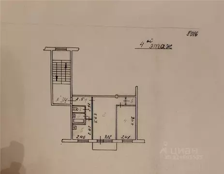 2-к кв. Бурятия, Улан-Удэ Ключевская ул., 100 (44.8 м)