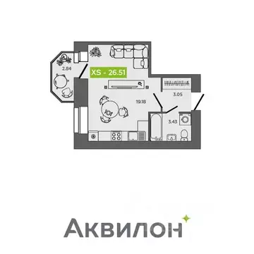 Студия Архангельская область, Северодвинск Квартал № 100 жилой ...