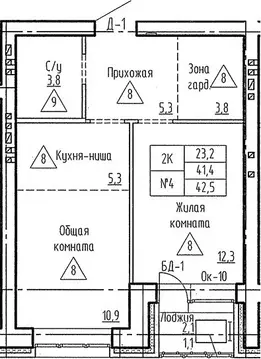 2-к кв. Новосибирская область, Новосибирский район, Мичуринский ...