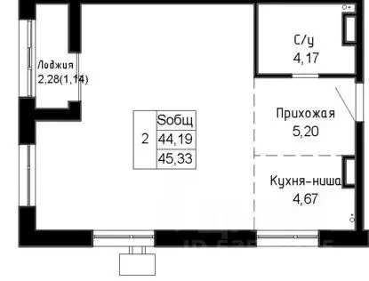 2-к кв. Приморский край, Артем  (44.19 м)