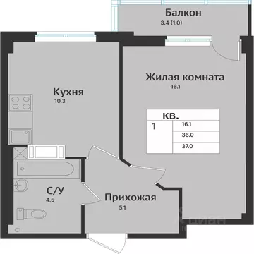 1-к кв. Ленинградская область, Всеволожск ул. Севастопольская, 2к2 ...