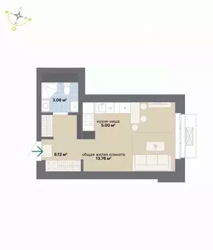 Студия Свердловская область, Екатеринбург ул. Студенческая, 16 (27.94 ...