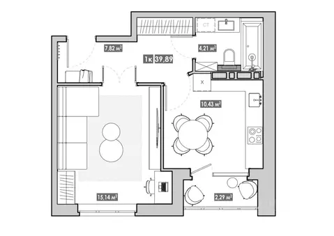 1-к кв. Приморский край, Артем  (39.89 м)