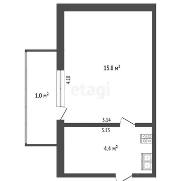 1-комнатная квартира: Феодосия, улица Челнокова, 78 (17.4 м)