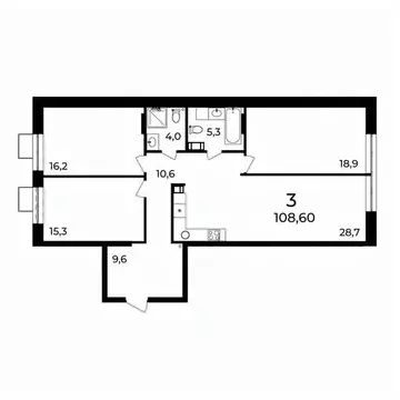 3-к кв. Нижегородская область, Нижний Новгород ул. Воровского, 8 ...