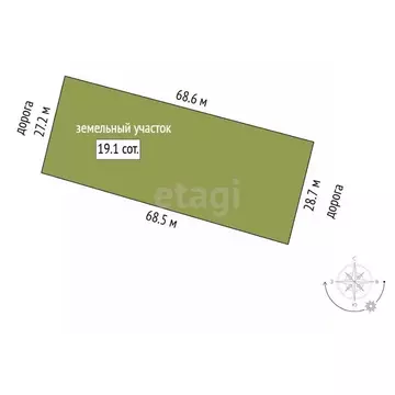 Участок в Крым, Кировский район, с. Абрикосовка ул. Садовая (19.1 ...