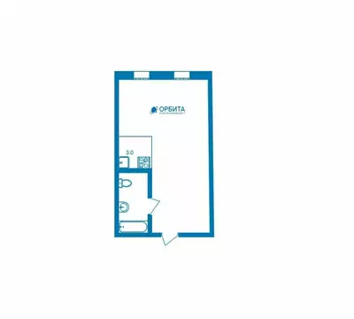 Квартира-студия: Тюмень, улица Мельникайте, 83 (20.8 м)