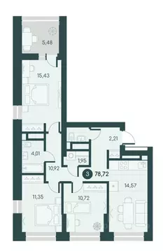 3-к кв. Курганская область, Курган Малиновые высоты жилой комплекс ...
