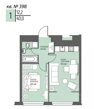 1-к кв. Нижегородская область, Нижний Новгород Спортивный мкр, ...