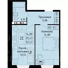 2-к кв. Пермский край, Пермь Таганрогская ул., 11 (37.47 м)