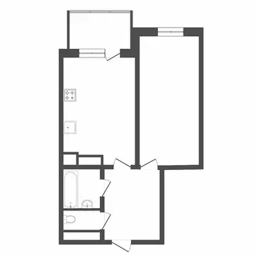 1-комнатная квартира: Тюмень, улица Николая Ростовцева, 23 (41.7 м)