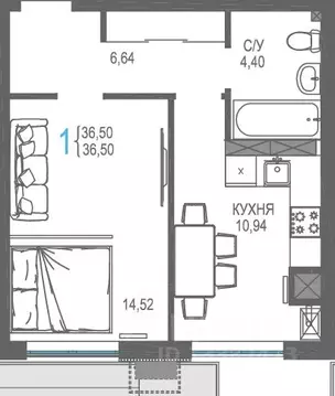 2-к кв. Крым, Симферопольский район, Гвардейское пгт, Республика жилой ...