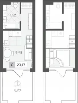 Студия Тюменская область, Тюменский район, д. Падерина ул. Сергея ...
