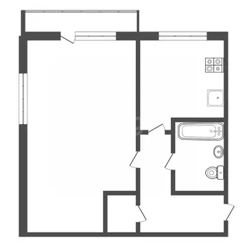 1-к кв. Тульская область, Тула ул. Кирова, 26к1 (30.9 м)