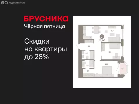 2-комнатная квартира: Екатеринбург, жилой район Вокзальный, улица ...