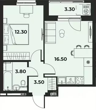2-к кв. Пермский край, Пермь Верхние Муллы мкр, Сезоны кв-л,  (37.8 м)