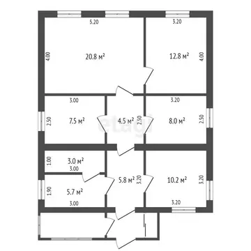 Дом в Исетское, улица 40 лет Победы (78.3 м)