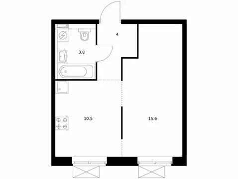 1-комнатная квартира: Москва, ЖК Люблинский Парк, к19 (33.3 м)