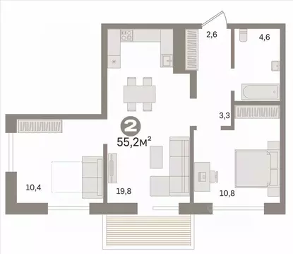 2-к кв. Новосибирская область, Новосибирский район, Краснообск рп ...