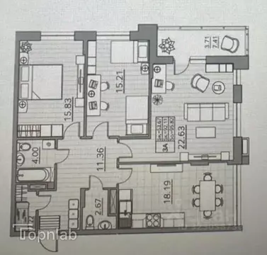 3-к кв. Татарстан, Казань ул. Генерала Ерина, 5Д (92.0 м)