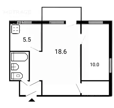 2-к кв. Новосибирская область, Новосибирск Омская ул., 89А (41.7 м)