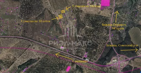 Участок в Брянская область, Брянский район, Отрадненское с/пос, с. ...