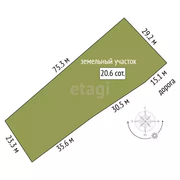 Участок в село Новое Каширово, улица Г. Тукая (20.64 м)