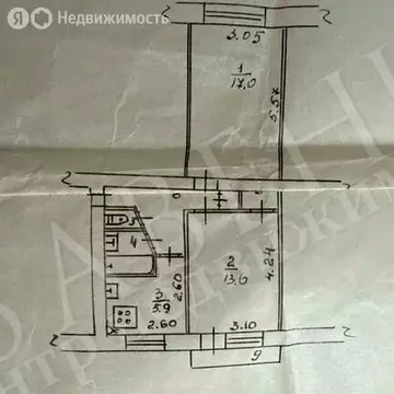 2-комнатная квартира: Воронеж, Костромская улица, 26А (48.5 м)