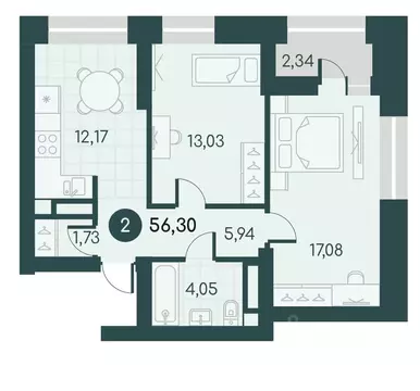 2-к кв. Курганская область, Курган Малиновые высоты жилой комплекс ...