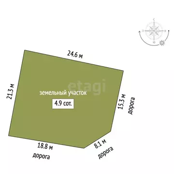 Участок в Миасс, СНТ Урал-2 Восточный (4.9 м)