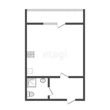 Квартира-студия: Чигири, улица Василенко, 2 (28.5 м)