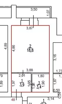 Квартира-студия: Вологда, улица Гагарина, 72 (28 м)