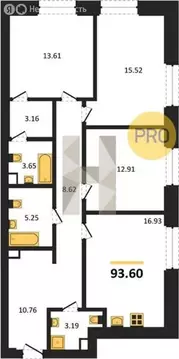 3-комнатная квартира: Москва, САО, Хорошёвский район (93.6 м)