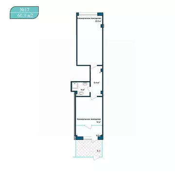 Торговая площадь в Севастополь Азимут жилой комплекс (61 м)