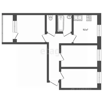 3-к кв. Владимирская область, Муром Владимирская ул., 30 (64.0 м)