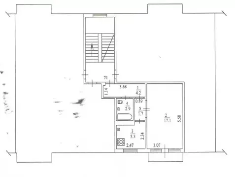 1-к кв. Ленинградская область, Гатчина ул. 7-й Армии, 15 (32.0 м)