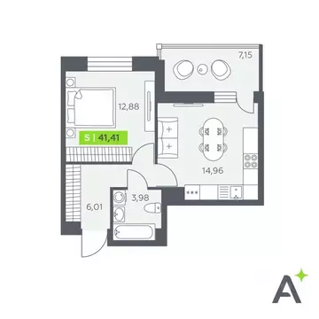 1-к кв. Ленинградская область, Всеволожский район, Заневское городское ...