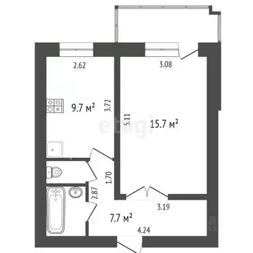 1-к кв. Тюменская область, Тюмень 6-й мкр, ул. Валерии Гнаровской, ...