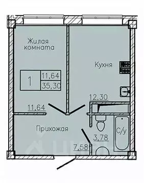 1-к кв. Ставропольский край, Пятигорск  (35.3 м)