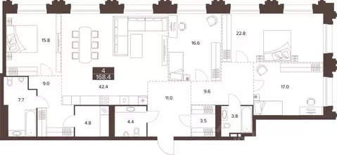 3-к кв. Алтайский край, Барнаул Социалистический просп., 97 (168.4 м)