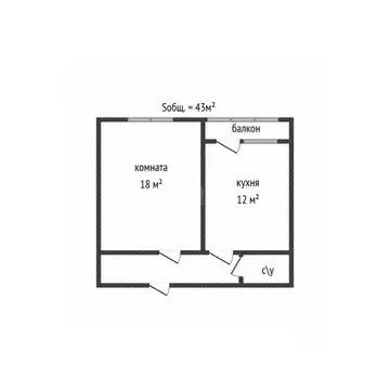 1-к кв. Брянская область, Брянск Одесская ул., 7 (43.0 м)